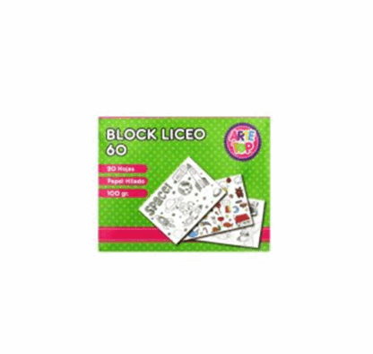 Block chico tamaño Liceo N° 60 ARTETOP