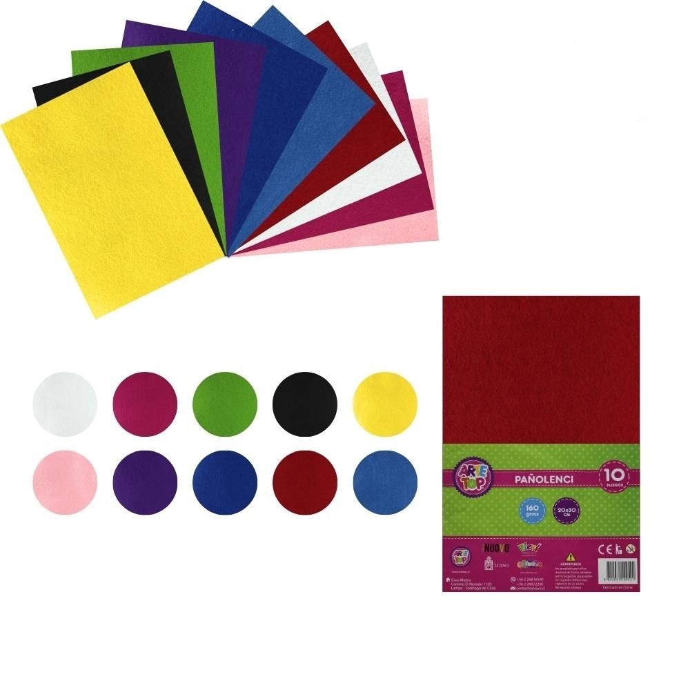 Pañolenci 20 x 30 cm pack 10 und surtidos