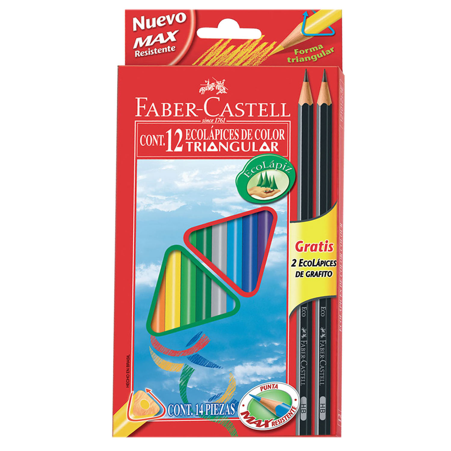 Lápices de colores Faber Castell - 12 tonos