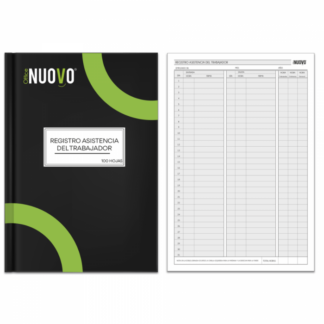 Libro de Asistencia tapa dura 100 hojas OFFICE NUOVO
