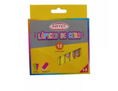 Lápices de cera delgados 12 colores ARTEL