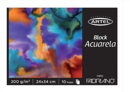 Block de dibujo Acuarela 10 hjs 200 gr 24 x 34 cm