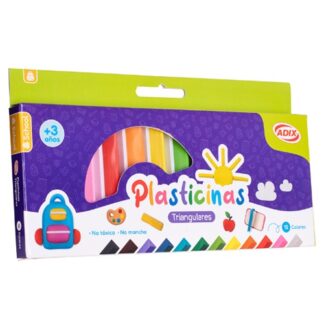 Plasticina triangular de 12 colores ADIX