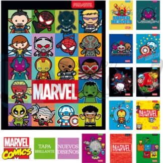 Cuaderno Universitario 100 hjs, 7 mm PROARTE Marvel Kawaii
