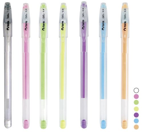 Lápiz gel colores pastel TORRE