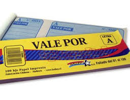 Talonario Vale Por Halley 100 hjs