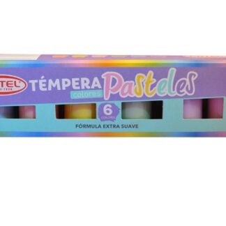 Témpera 6 colores pasteles ARTEL